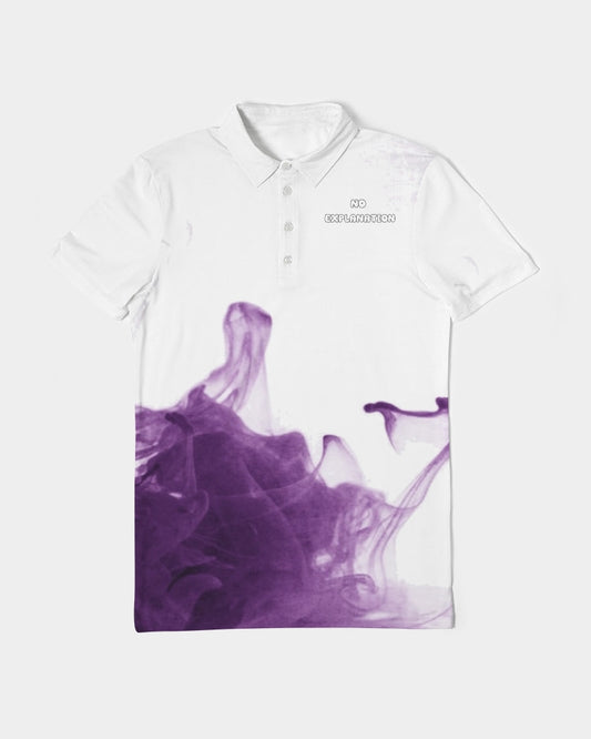 Purple Smoke Mist Men's Slim Fit Short Sleeve Polo