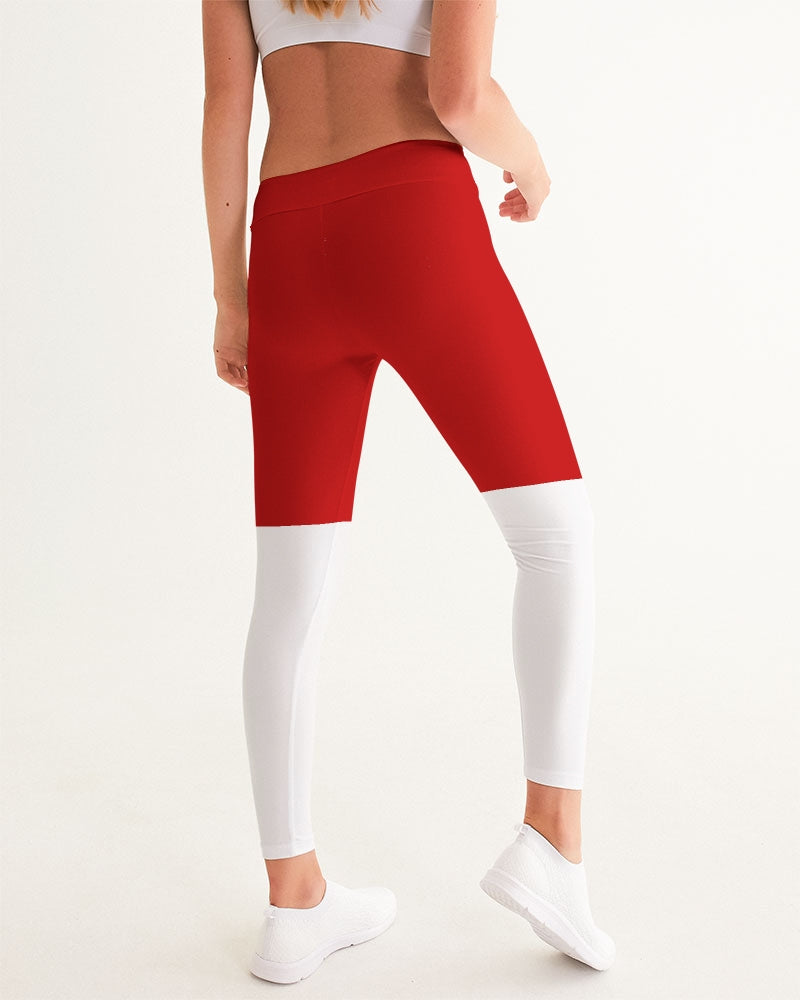 Pantalones de yoga rojos sin explicación para mujer 
