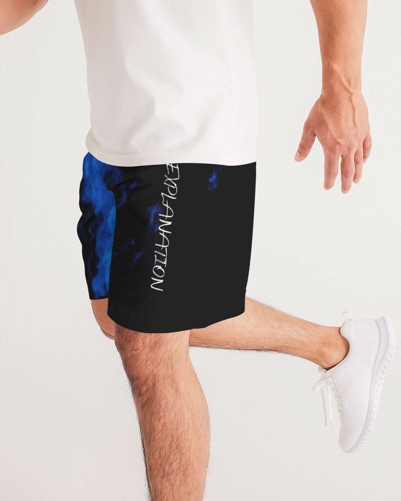 Black w/ Blue Smoke Men's Jogger Shorts