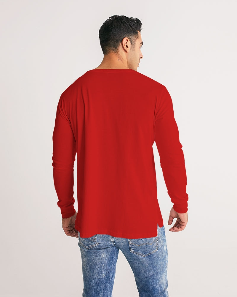 Camiseta de manga larga para hombre roja sin explicación 