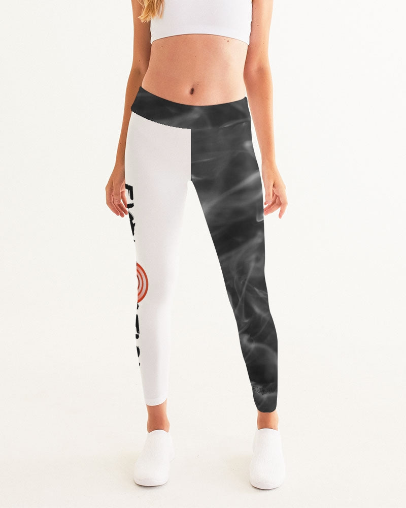 Half White Half Black Smoke Women's Yoga Pants