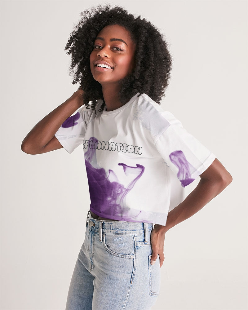 Camiseta recortada de salón para mujer Purple Smoke Mist 