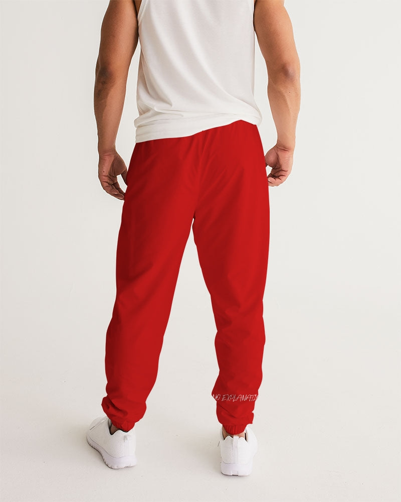 Pantalones de chándal rojos sin explicación para hombre 