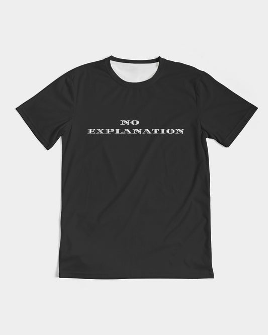 Camiseta negra simple sin explicación para hombre 
