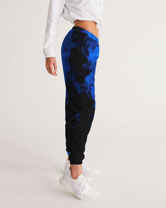 Pantalones de chándal de mujer negros con humo azul 