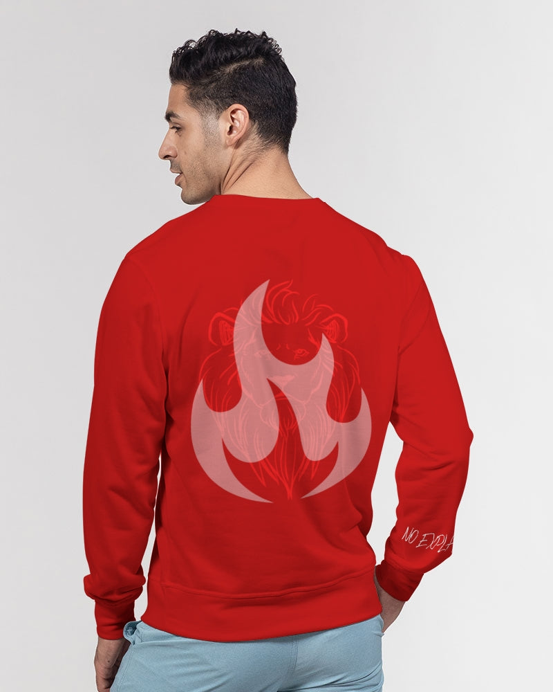 Red No Explanation Men's Classic French Terry Crewneck Pullover