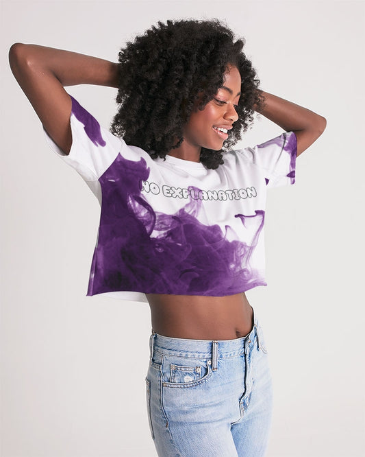Camiseta recortada de salón para mujer Purple Smoke Mist 