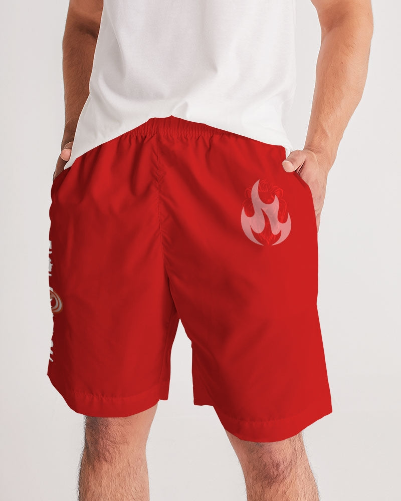 Pantalones cortos de chándal de hombre rojos sin explicación 
