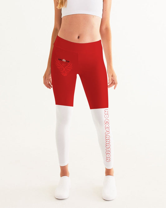Pantalones de yoga rojos sin explicación para mujer 