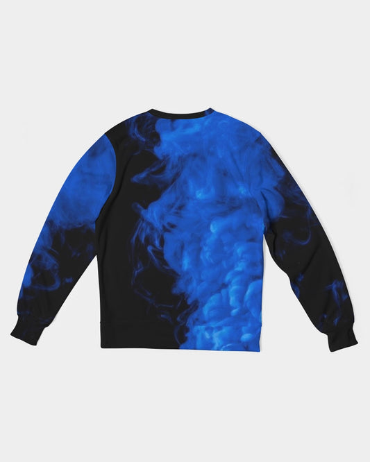 Black w/ Blue Smoke Men's Classic French Terry Crewneck Pullover